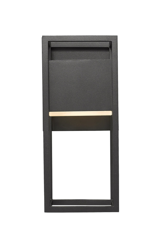 Barwick 1 Light Outdoor Wall Sconce in Black Finish