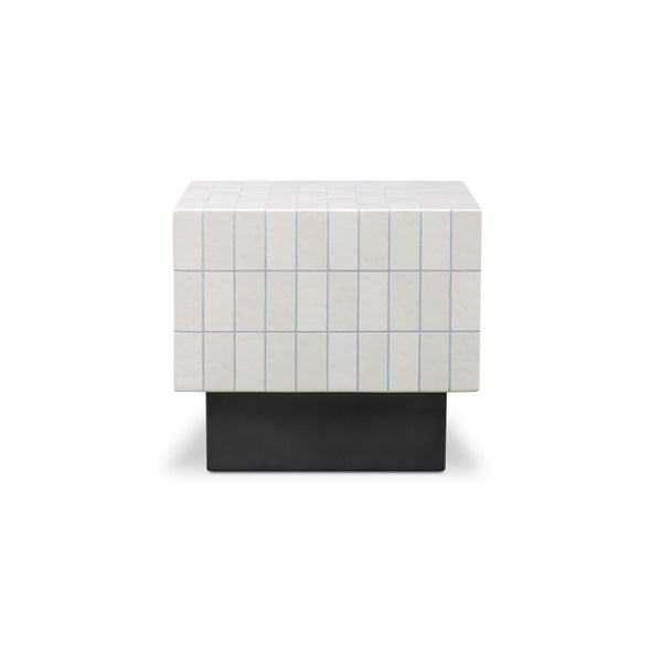 Moe's Farren Outdoor Side Table in Cream Concrete