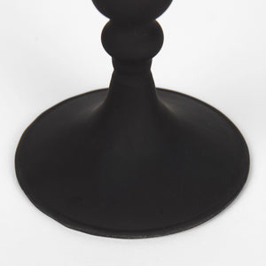 Haute Medium Matte Black Blown Glass Candlestick