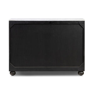 Tiago Marble Chest - Distressed Black