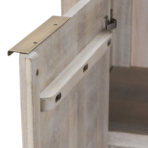 Ledro Solid Wood 4-Drawer Cabinet in Cream