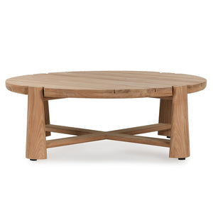 Aston Outdoor Round Coffee Table 48" in Teak