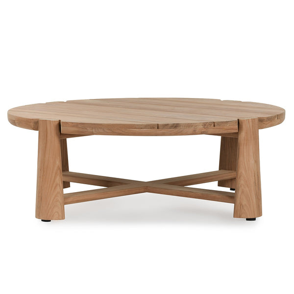 Aston Outdoor Round Coffee Table 48" in Teak