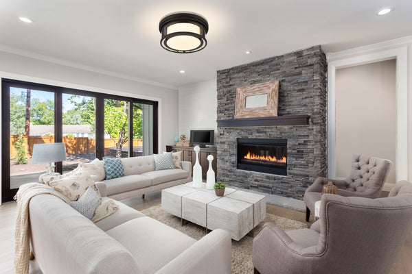 Willow 3 Light Flush Mount in Matte Black Finish