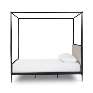 Xander Canopy Queen Bed - Savoy Parchment