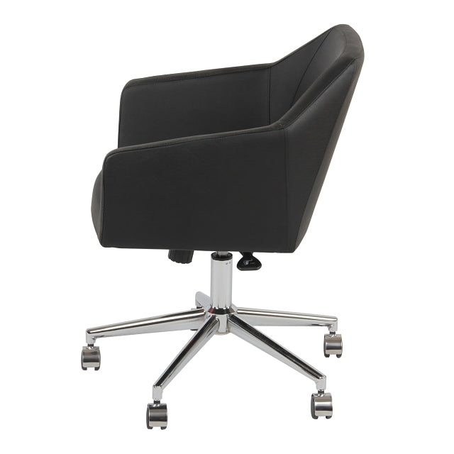 Mercer Contemporary Office Chair In Black Leather