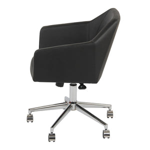 Mercer Contemporary Office Chair In Black Leather