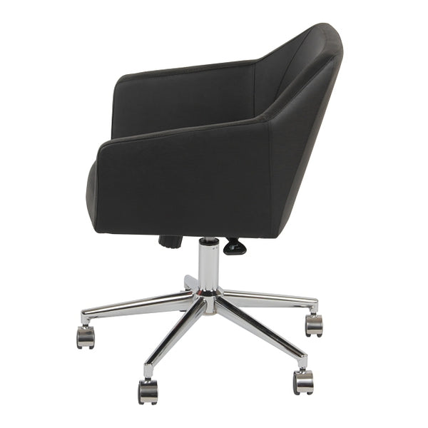 Mercer Contemporary Office Chair In Black Leather