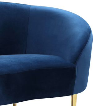 Bradford Chair In Navy Velvet