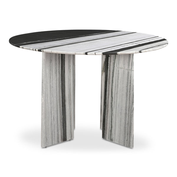 Moe's Celia Round Dining Table in Panda Marble