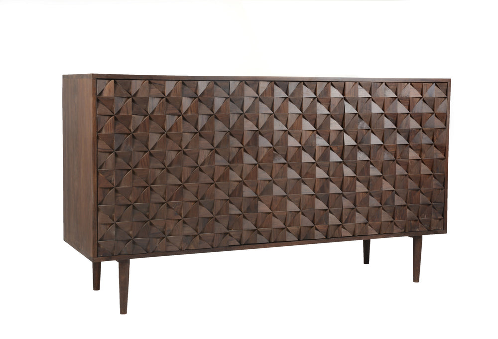 Moe's Pablo 3 Door Sideboard in Dark Brown Sheesham