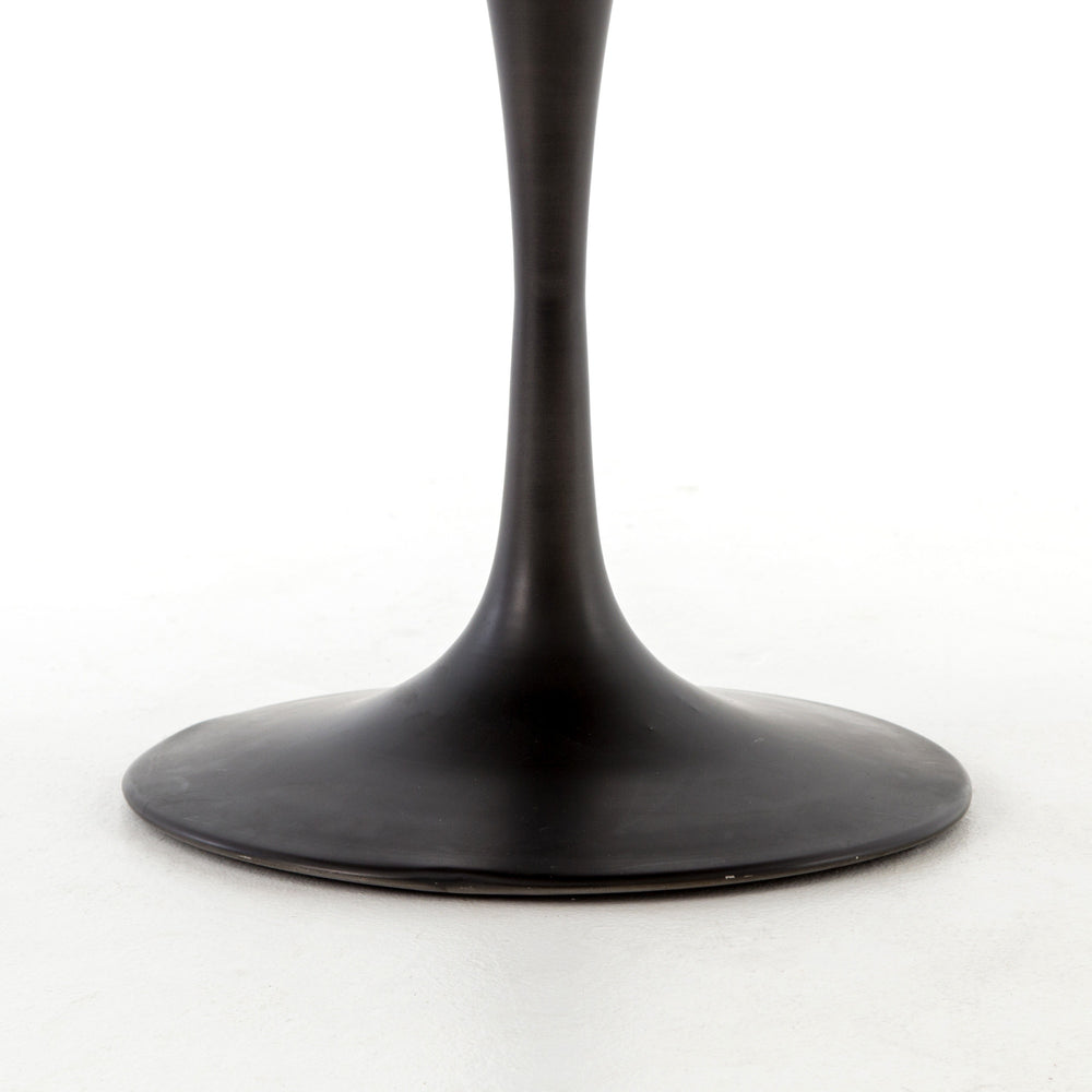 Powell Dining Table 42" - Patchwork Brass-Clad Top