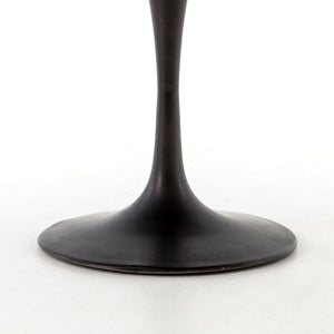Powell Dining Table 42" - Patchwork Brass-Clad Top
