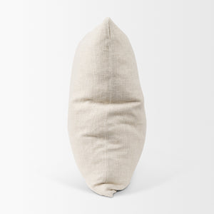 Jacklyn Cream Linen Square Decorative Pillow Cover