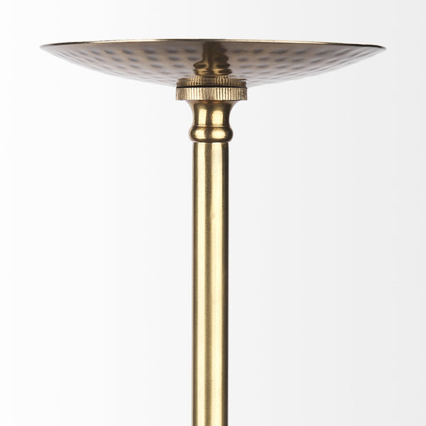 Garnet 13L x 13W Gold Hammered Metal Pendant Light