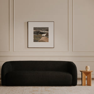 Moe's Faye Black Boucle Sofa