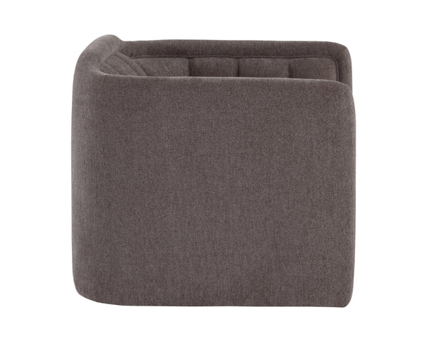 BIRRIT SWIVEL ARMCHAIR - ALASKA HEDGEHOG BROWN