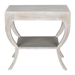 Maude Side Table, White Wash