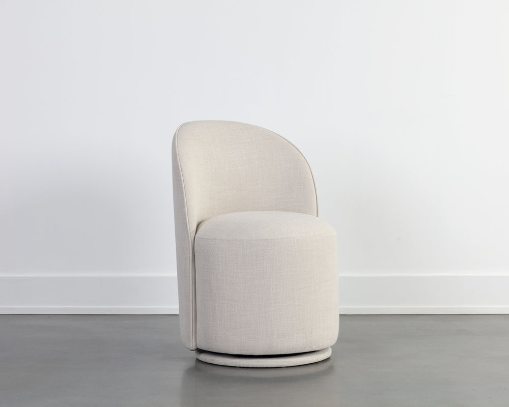 CAVOLI SWIVEL DINING CHAIR - EFFIE LINEN