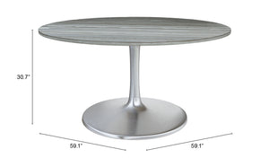 Star City Dining Table 60" Gray