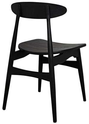 Surf Chair in Charcoal Black Sungkai/Mindi Wood