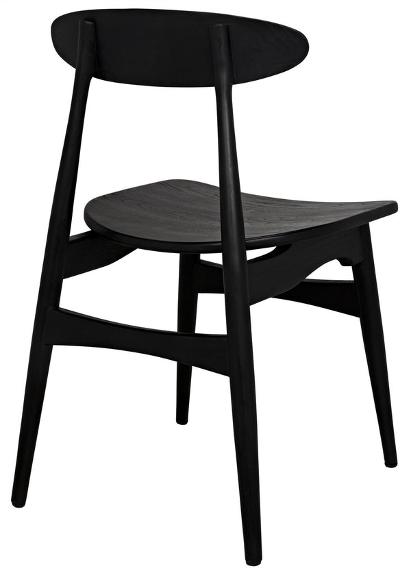 Surf Chair in Charcoal Black Sungkai/Mindi Wood