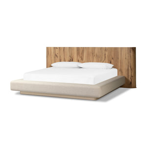 Lara Queen Bed in Natural Reclaimed French Oak