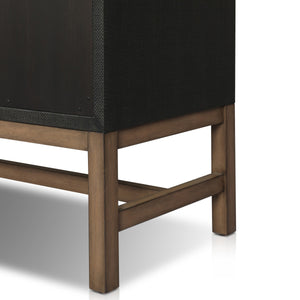 Fiona Tall Dresser - Black Raffia