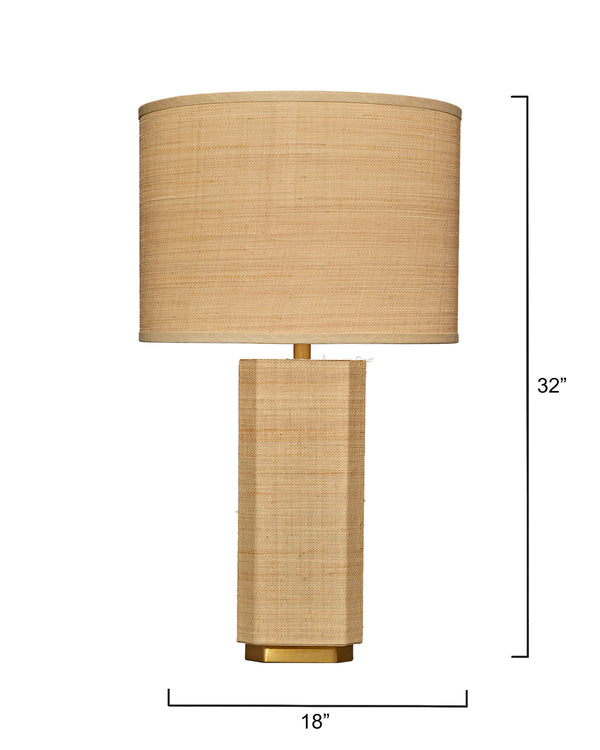 Utopia Raffia Table Lamp with Raffia Shade