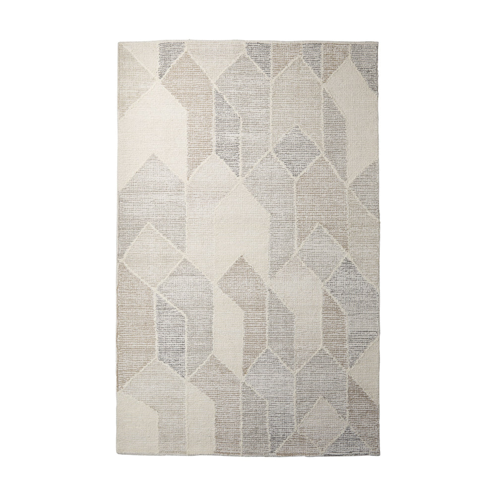 Kolt 9x12 Neutral Geometric Patterned Wool Area Rug