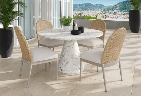 CALANDRI DINING CHAIR - GREIGE - LOUIS CREAM