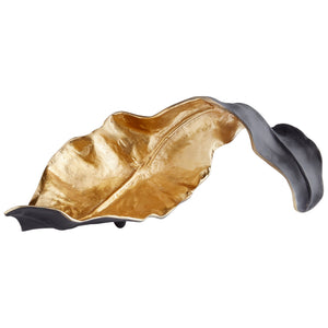 Oak Brush Sculpture In Black And Gold