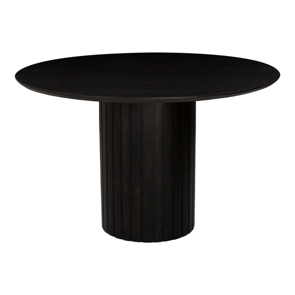 Moe's Povera Round Dining Table in Black Acacia