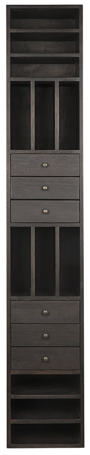 Tubula Bookcase, Ebony Walnut