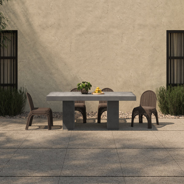 Moe's Kendall Outdoor Dining Chair Brown Set of 2