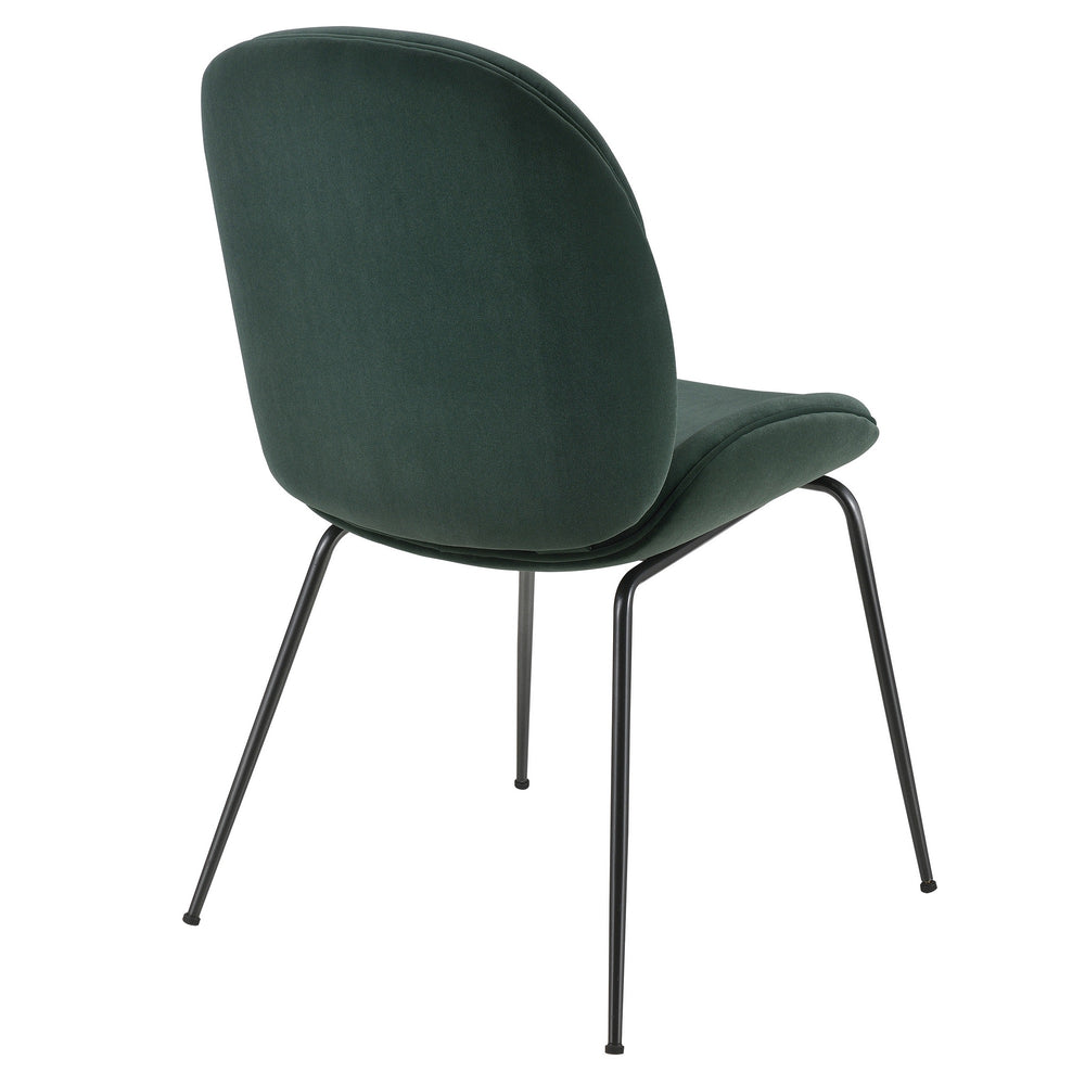 Lucy Velvet Fabric Chair In Gallery Dark Green