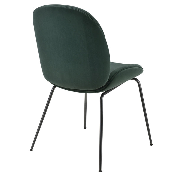 Lucy Velvet Fabric Chair In Gallery Dark Green