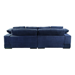 Moe's Plunge Sectional Sofa in Navy with Flip Chaise