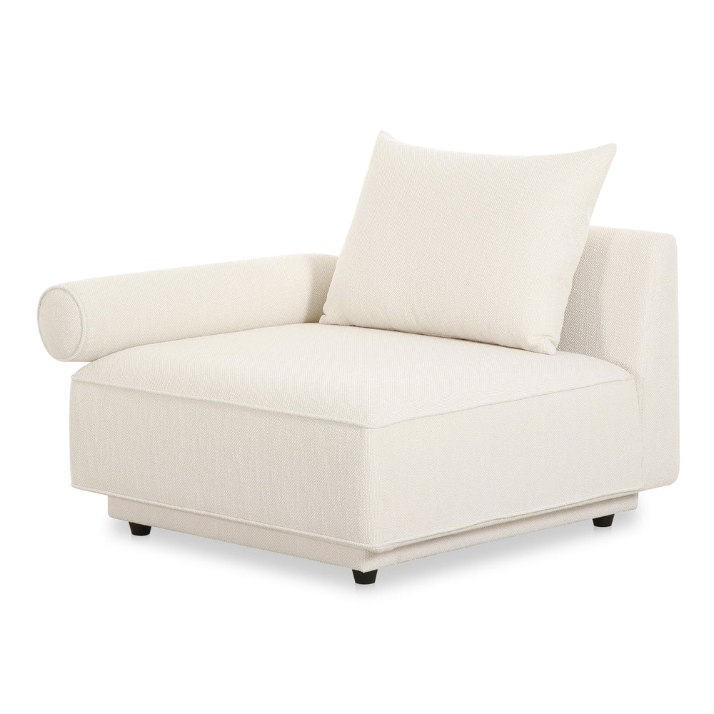 Moe's Rosello Left Arm Facing Chair in White