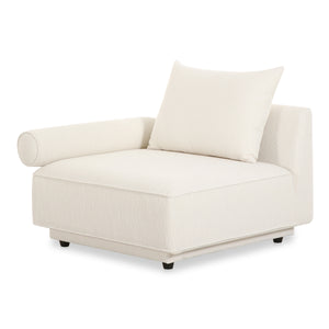 Moe's Rosello Left Arm Facing Chair in White