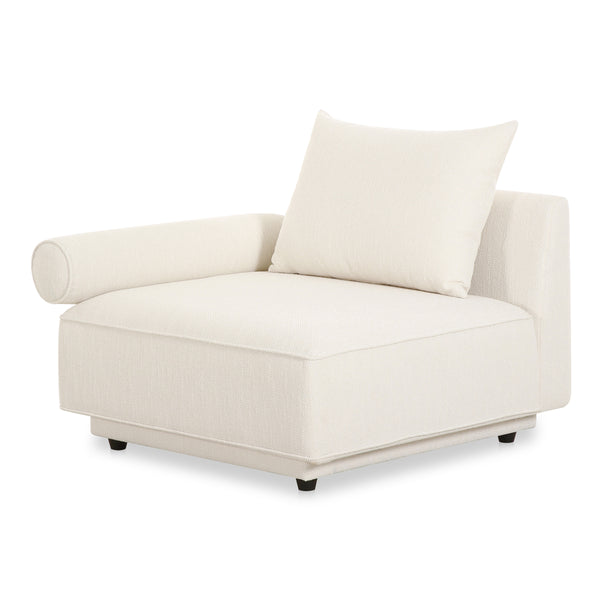 Moe's Rosello Left Arm Facing Chair in White