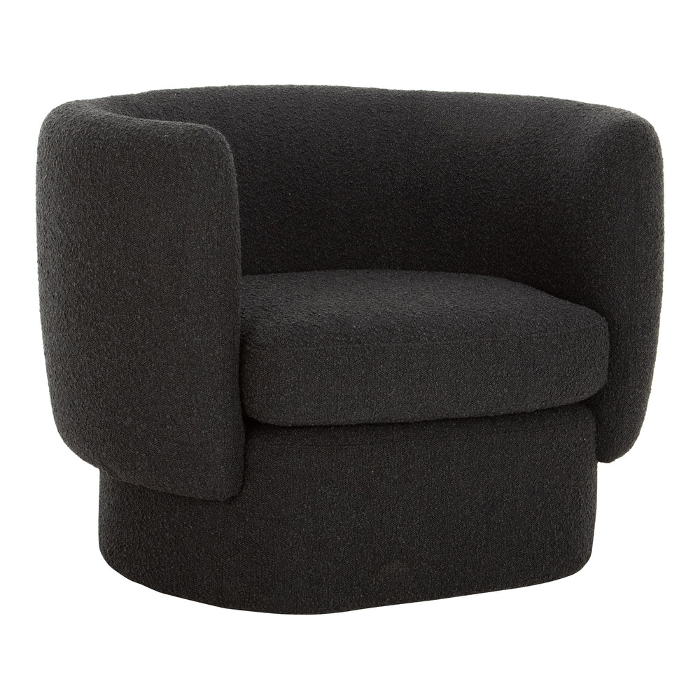 Moe's Koba Chair Maya Black with Wood Frame