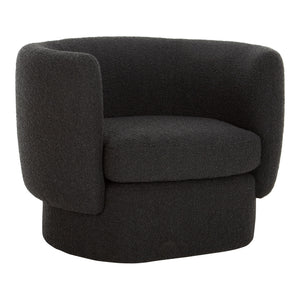 Moe's Koba Chair Maya Black with Wood Frame