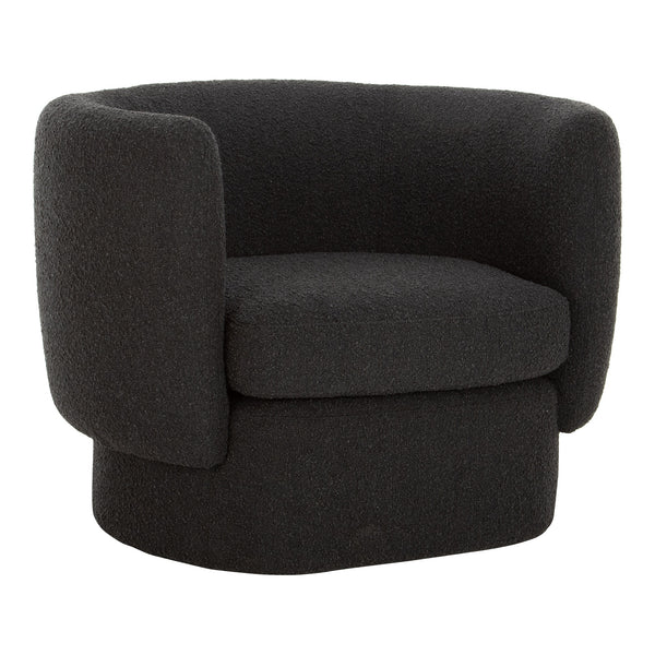 Moe's Koba Chair Maya Black with Wood Frame