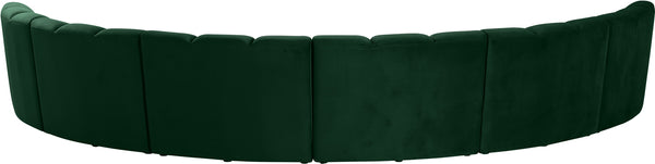Lynda 6pc. Modular Sectional In Green Velvet