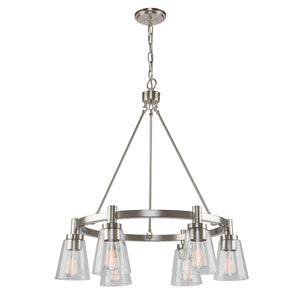 Clarence AC10765BN Chandelier in Brushed Nickel
