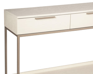 REBEL CONSOLE TABLE WITH DRAWERS - CHAMPAGNE GOLD - CREAM
