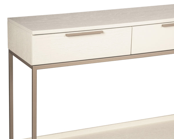 REBEL CONSOLE TABLE WITH DRAWERS - CHAMPAGNE GOLD - CREAM