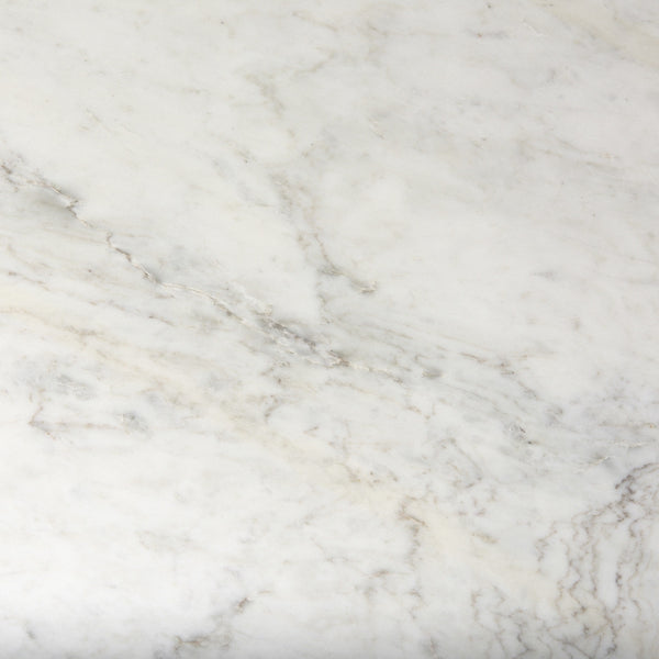 Laurent 48" Marble Top Gold Metal Base Dining Table