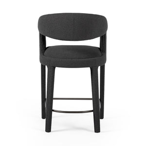 Hawkins Stool In Fiqa Boucle Charcoal In Counter